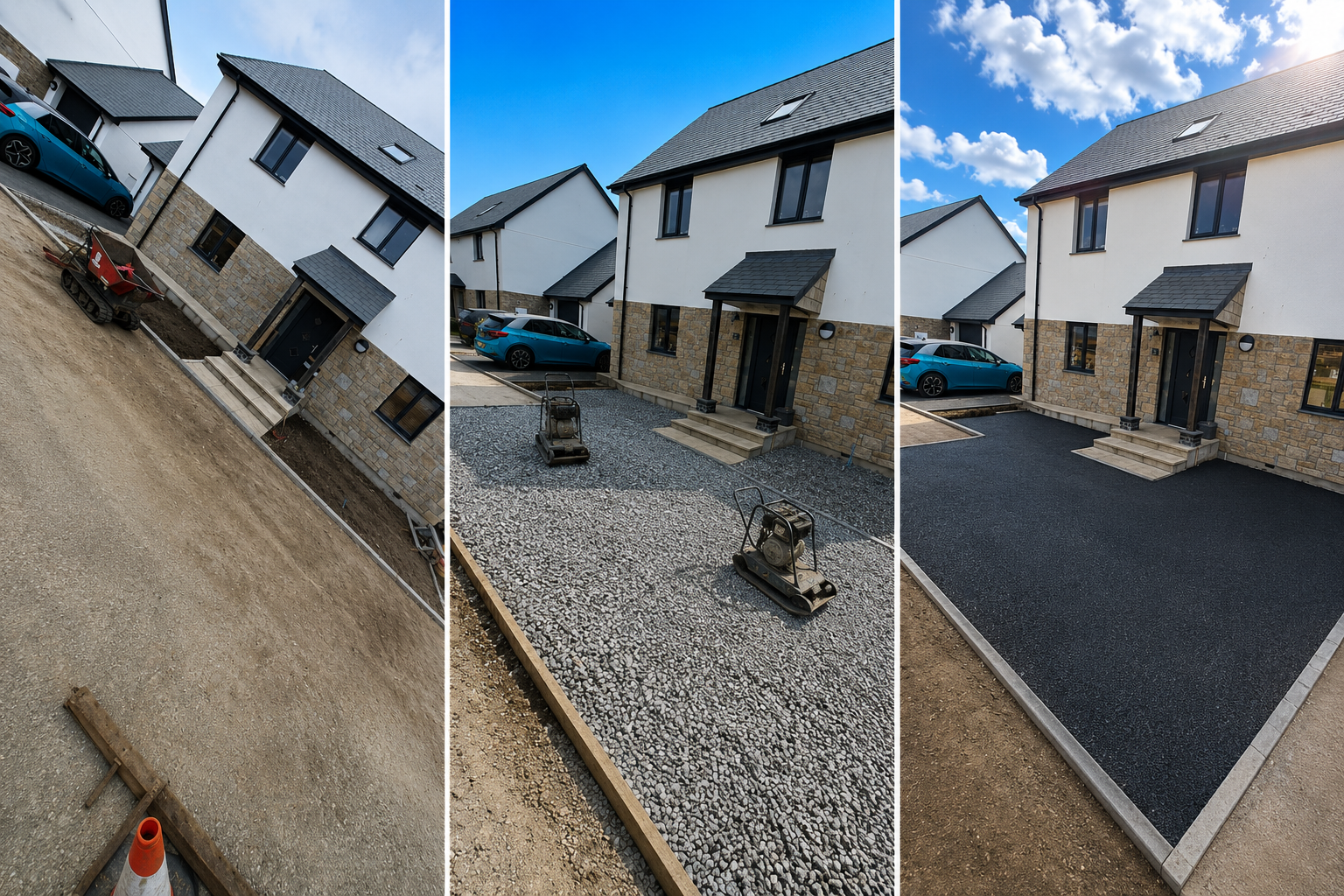 Driveway preparation and surfacing