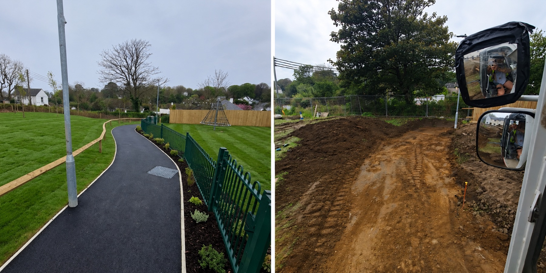 Access road and landscaping project Helston Cornwall
